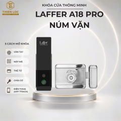 KHÓA LAFFER A18 PRO 1 MẶT VÂN TAY NÚM VẶN CHỐNG MƯA 