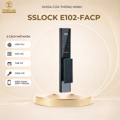 KHÓA CỬA ĐIỆN TỬ SSLOCK THÔNG MINH - KHÓA VÂN TAY CỬA GỖ E102-FACP