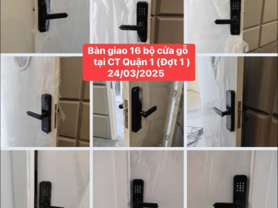 CÔNG TRÌNH LẮP 22 BỘ KHÓA VÂN TAY CỬA GỖ CHO DỰ ÁN CÔNG TY TẠI QUẬN 10, TP. HCM