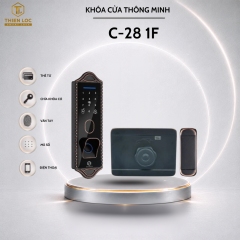 KHÓA VÂN TAY CỬA CỔNG MỘT MẶT NÚM VẶN CHỐNG MƯA C-28 1F