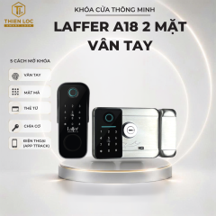KHÓA LAFFER A18 PRO 2 MẶT VÂN TAY CHỐNG MƯA 